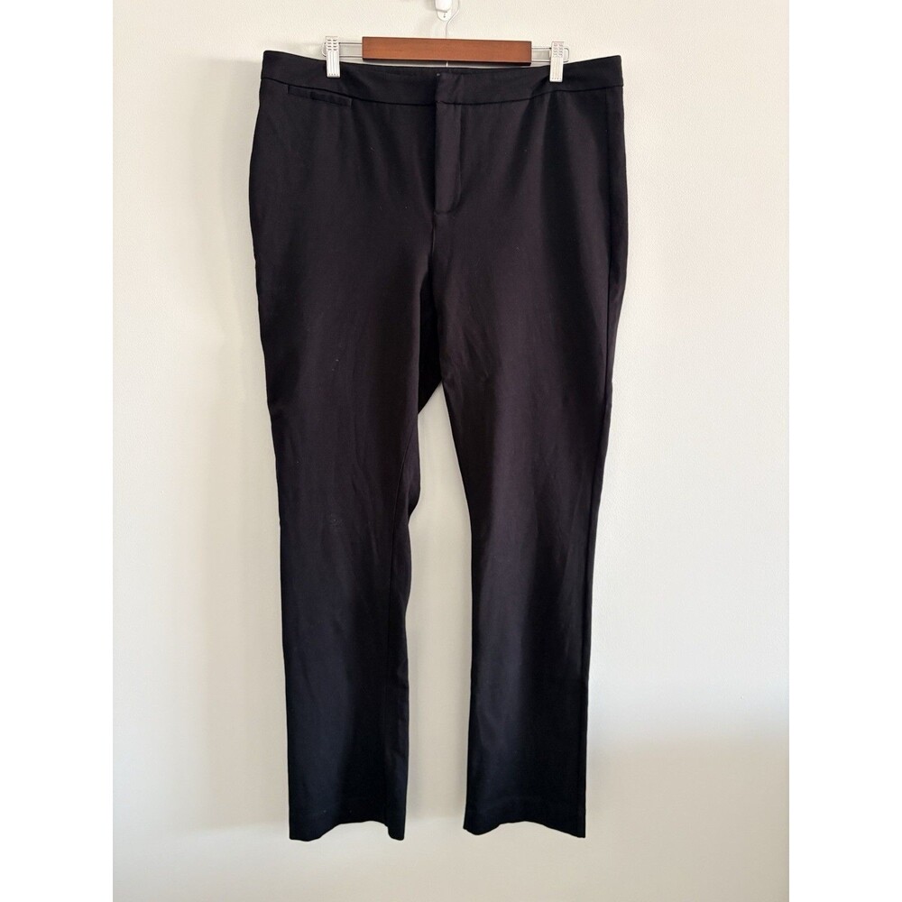 NYDJ Women Trouser Pants Straight Leg Lift Tuck Technology Black Knit Size 16W